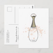 Golden beige perfusiefles briefkaart (Voorkant / Achterkant)