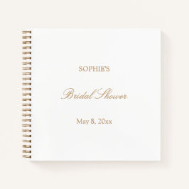 Golden Beige Script Vrijgezellenfeest gastenboek Notitieboek