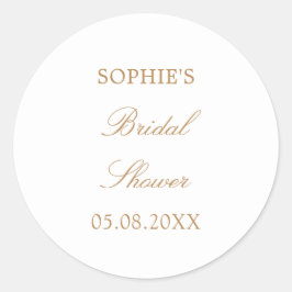 Golden Beige Script-Vrijgezellenfeest Ronde Sticker