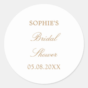 Golden Beige Script-Vrijgezellenfeest Ronde Sticker