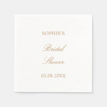 Golden Beige Script Vrijgezellenfeest servetten