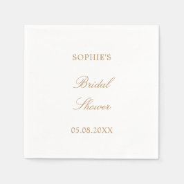 Golden Beige Script Vrijgezellenfeest servetten