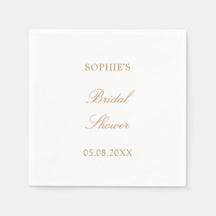 Golden Beige Script Vrijgezellenfeest servetten