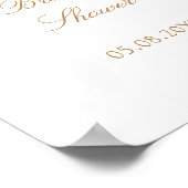Golden Beige Script Vrijgezellenfeest Welkom Poste Poster (Hoek)