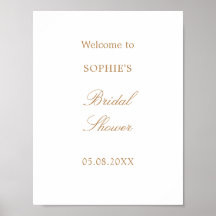 Golden Beige Script Vrijgezellenfeest Welkom Poste