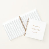 Golden Beige Script Wedding Guest Book Notitieboek (Binnen)
