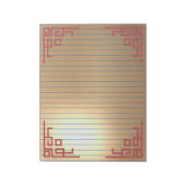 Golden bekleed groot notitieblok (Linkerzijde)