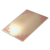 Golden bekleed groot notitieblok (Schuin)