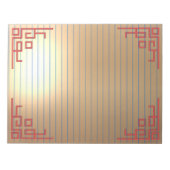 Golden bekleed groot notitieblok (Voorkant)