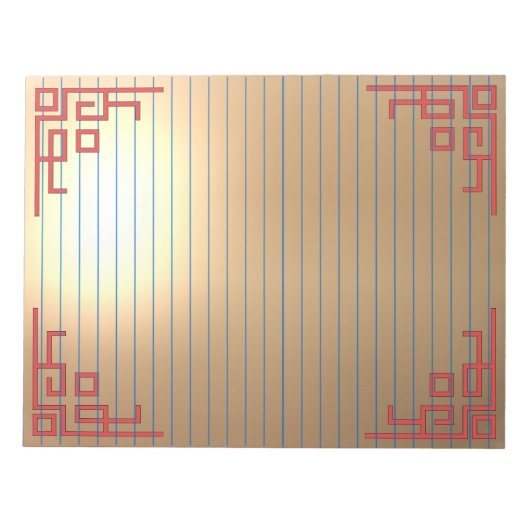 Golden bekleed groot notitieblok (Voorkant)