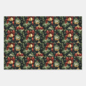 Golden Bells en Holly Leaves Inpakpapier Vel (Voorkant 3)