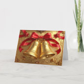 Golden Bells Holiday Card Kaart (Voorkant)