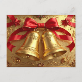Golden Bells Holiday Postcard Briefkaart