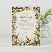 Golden Bells Holly Christmas Kaart (Staand voorkant)