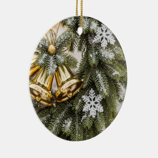 Golden Bells kerstversiering Keramisch Ornament (Rechts)