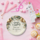 Golden Bells Rustieke Kerst Papieren Bordje (Feest)