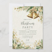 Golden Bells Rustieke Kerstviering Kaart (Voorkant)