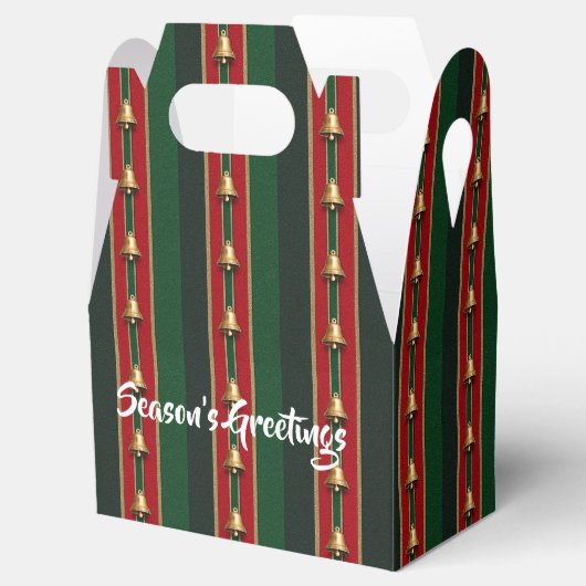 Golden Bells Stripe Pattern Bedankdoosjes (Geopend)