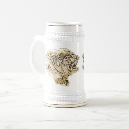 Golden Beren Stein Bierpul (Voorkant links)