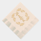 Golden Berry Branch Krans Dankbare Thanksgiving Folie Servetten (Rechts)