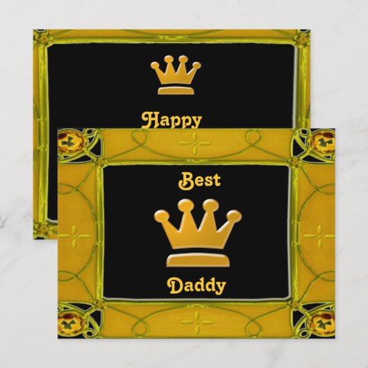 Golden Best Papa Briefkaart (Voorkant / Achterkant)