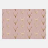 Golden Beste hoofd Blush Roos Holiday Inpakpapier Vel (Voorkant)