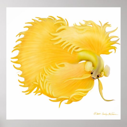 Golden Betta Fish Poster (Voorkant)
