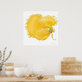 Golden Betta Fish Poster (Keuken)