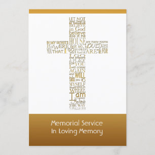 Golden Bible Verses John 14 Memorial Service 2 Kaart