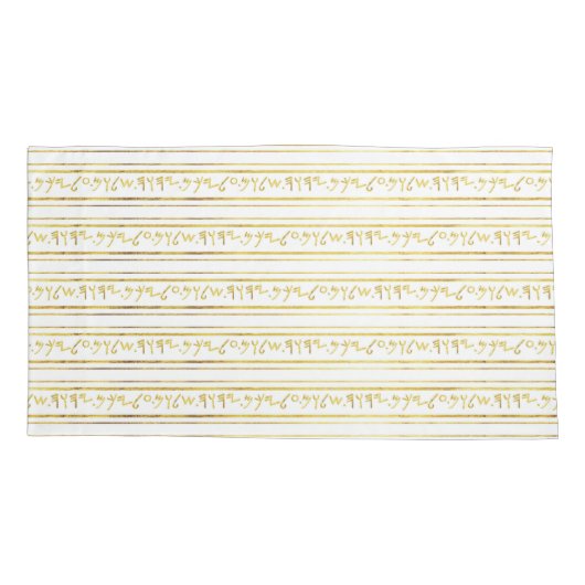 Golden Biblical Gezegde Paleo Hebrew Folie Kussensloop (Achterkant)