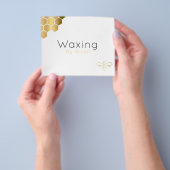 Golden bijen, estheticiaanse technicus flyer (Hand)