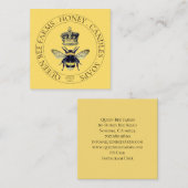 Golden bijenhoningproducten vierkante visitekaartje (Voorkant / Achterkant)