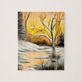 Golden Birch Winter Mirage Legpuzzel (Verticaal)