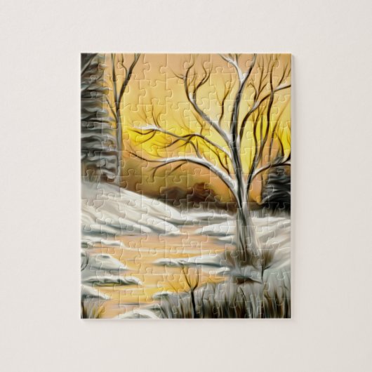 Golden Birch Winter Mirage Legpuzzel (Verticaal)