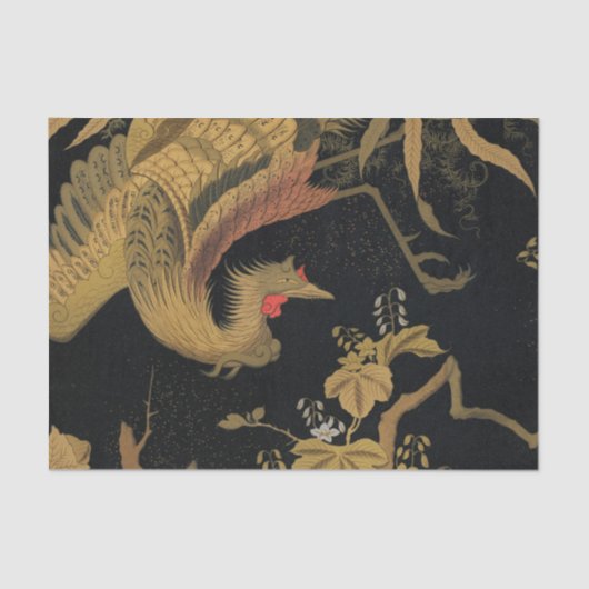 Golden Bird Japanese Classic Antique Tissuepapier (Voorkant)