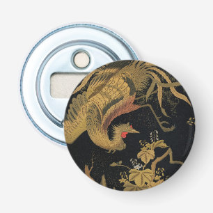 Golden Bird Japans Klassiek Antiek Button Flesopener