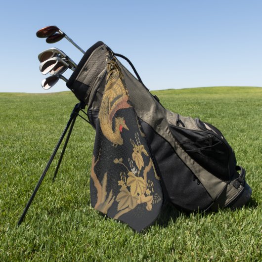 Golden Bird Japans Klassiek Antiek Golfhanddoek (Groen)