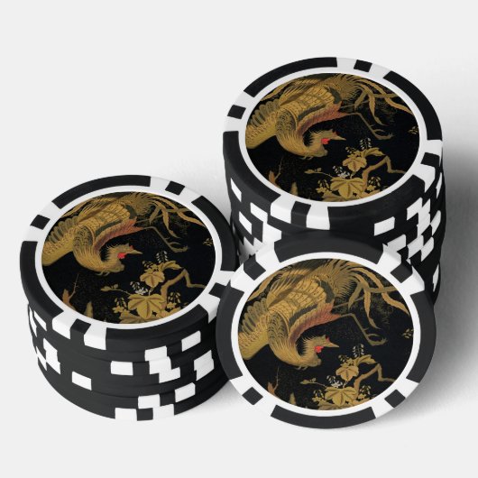 Golden Bird Japans Klassiek Antiek Poker Chips (Opstapeling)