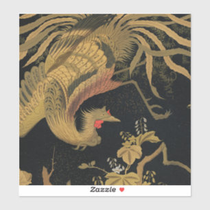 Golden Bird Japans Klassiek Antiek Sticker