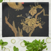 Golden Bird Japans Klassiek Antiek Theedoek (Gevouwen)