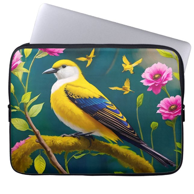 Golden Bird Laptop Sleeve (Voorkant)