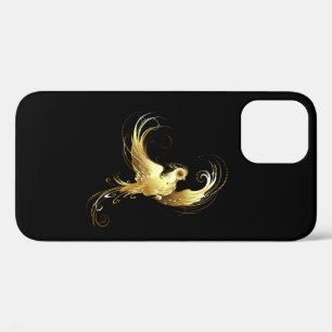 Golden Bird op zwarte achtergrond Case-Mate iPhone Case
