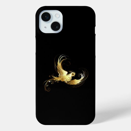 Golden Bird op zwarte achtergrond Case-Mate iPhone Case (Achterkant)