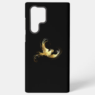 Golden Bird op zwarte achtergrond Samsung Galaxy Hoesje