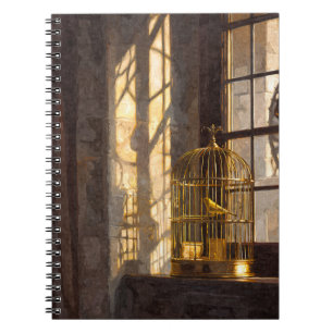 Golden Birdcage Sunlight Notitieboek