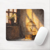 Golden Birdcage Sunlight Window Mousepad Muismat (Met muis)