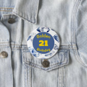 Golden Birthday April Birthstone Custom Button (In situ)
