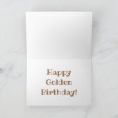 Golden Birthday Card Kaart (Binnen)