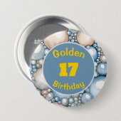 Golden Birthday June Birthstone Custom Button (Voorkant /achterkant)