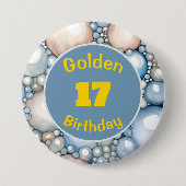 Golden Birthday June Birthstone Custom Button (Voorkant)